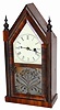 Early miniature steeple, reportedly made by Chauncey Jerome. Everything about the clock points to it being American made, but I have never seen an American miniature steeple, or miniature anything else with an old print inside the clock.