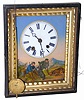Black Forest Picture Frame clock in "as found condition", ca 1850. Missing the glass in the front wood frame.