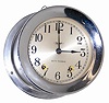 Seth Thomas Clock Co. ships bell clock in a nickel plated case.