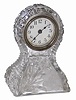 The Lux Clock Mfg. Co., signed on the dial of this cut glass clock case.