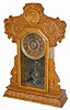 E. Ingraham Clock Co. oak kitchen clock, "Thalia", ca 1915.