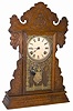 E. Ingraham Clock Co. oak kitchen clock, ca about 1915.