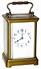French Carriage clock, 8 day time and strike. The movement is signed, "Duverdrey and Bloquel / France / 11, Eleven Jewels".