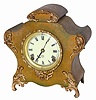 Ansonia Clock Co. enameled iron case, "Lisle", ca 1904.