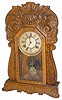Waterbury Clock Co. oak kitchen clock, "Belden", ca 1903.