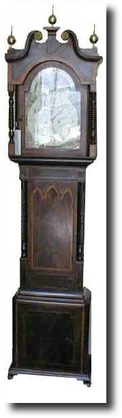 English mahogany tallcase clock, c. 1800 — Antique Clocks Price Guide