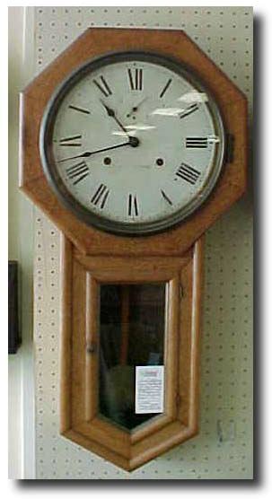 Seth Thomas "World" schoolhouse clock, circa 1900 — Antique Clocks Price Guide