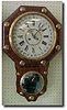 Junghans Fancy walnut short-drop wall clock, circa 1890