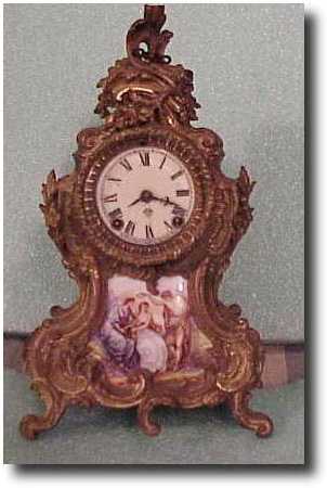 Ansonia gilt Rococco style clock — Antique Clocks Price Guide