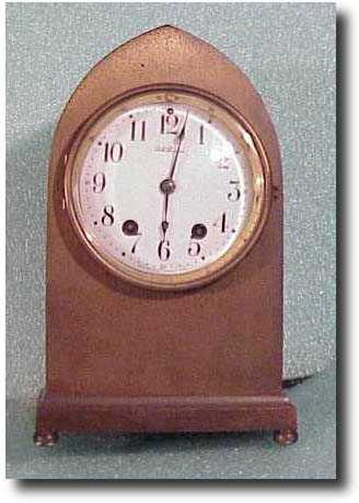 Seth Thomas Bronze Gothic mantel clock, c. 1910 — Antique Clocks Price Guide