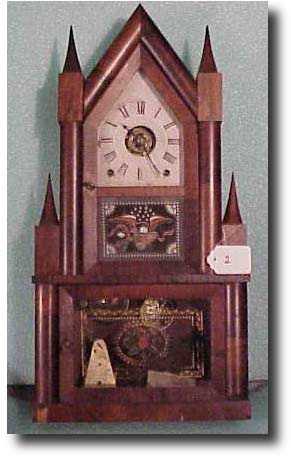 American steeple on steeple clock, by Terry and Andrews, 19th century — Antique Clocks Price Guide