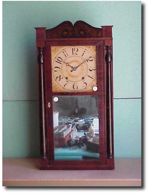 Marshall Adams split column clock — Antique Clocks Price Guide