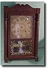 Riley Whiting split column pillar and splat shelf clock