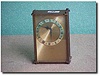 LeCoultre table clock, brass case