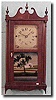 Pillar and scroll clock by Norris North, Tarrington, Conn