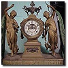 Ansonia figural clock, "Fisher and Hunter", c. 1894
