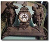 Ansonia double figural clock, "Pizarro and Cortez", c. 1894
