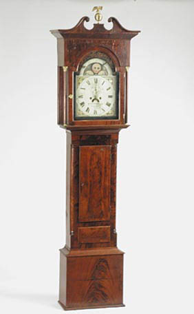 MAHOGANY 19TH CENTURY TALL CLOCK BY WILLIAM &amp; G. HUTCHINSON, ST. JOHN, NEW BRUNSWICK — Antique Clocks Price Guide