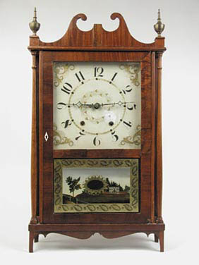 CHAUNCEY IVES PILLAR &amp; SCROLL SHELF CLOCK — Antique Clocks Price Guide