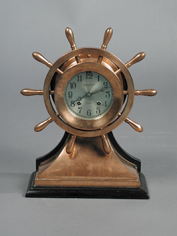 FINE CHELSEA SHIP'S WHEEL CLOCK — Antique Clocks Price Guide