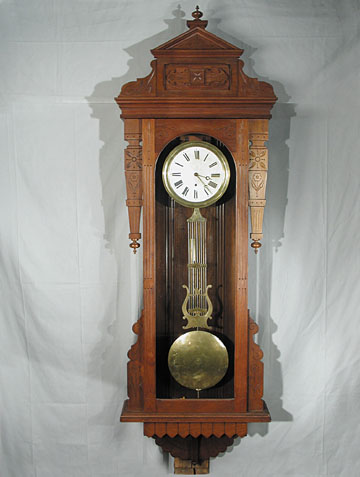LARGE WALNUT HARTFORD No. 9 JEWELER'S REGULATOR WALL CLOCK — Antique Clocks Price Guide