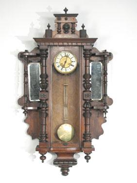 A large spring driven German Vienna style regulator clock — Antique Clocks Price Guide