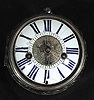 STERLING SILVER COACH CLOCK.