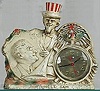 American Uncle Sam pot metal clock by United Clock Co.