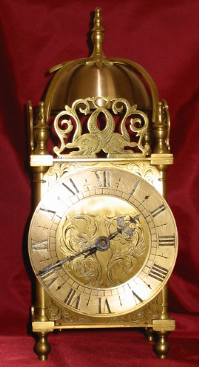 A French brass lantern clock with an eight day brass movement, early 20th century — Antique Clocks Price Guide