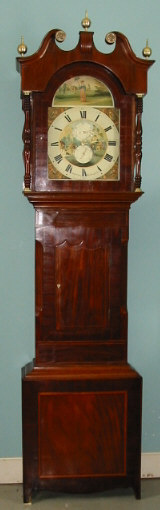 ENGLISH MAHOGANY TALLCASE, Circa 1822-37; MAKER: JOHN ANDERTON Origin: Huddersfield, England — Antique Clocks Price Guide