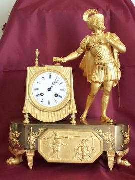 FRENCH GILT BRONZE MANTEL CLOCK, Circa 1810 — Antique Clocks Price Guide