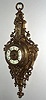 A FRENCH BRASS CARTEL WALL CLOCK