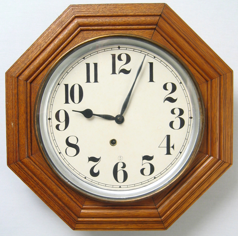 Ingraham "Maxim" octagon wall clock. — Antique Clocks Price Guide