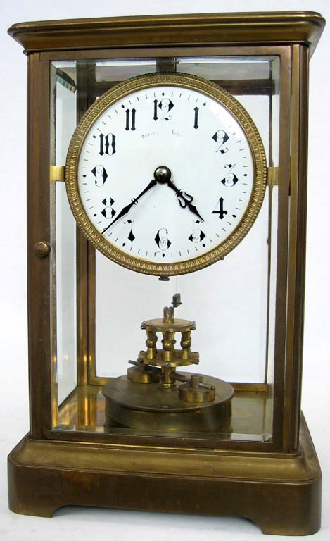 400 day disc pendulum Crystal Regulator Clock — Antique Clocks Price Guide