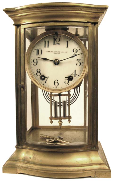 Ansonia "Roy" crystal regulator clock — Antique Clocks Price Guide