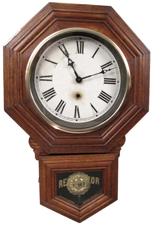 Sessions solid oak wall clock. — Antique Clocks Price Guide