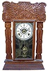 Ingraham "Arctic" pressed oak kitchen clock.