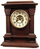 Waterbury "Suffolk" oak cabinet clock