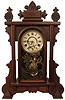 Walnut parlor clock, probably by New Haven.