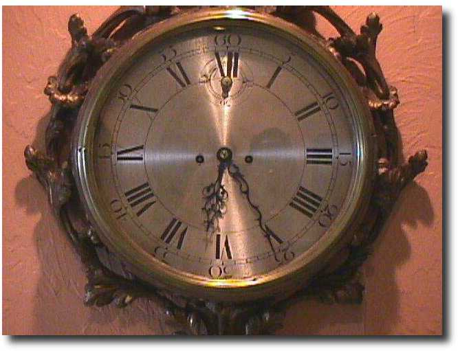 Gilt Wood Carved Cartel Wall Clock, Circa 1800 — Antique Clocks Price Guide
