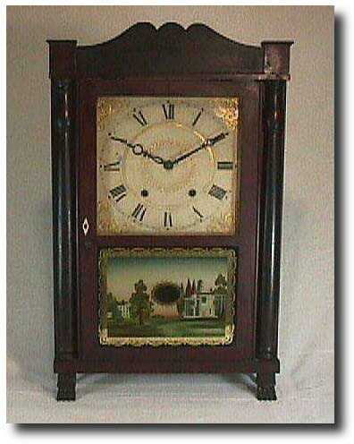 Wood Works Transitional Mantel Clock, Circa 1830. — Antique Clocks Price Guide