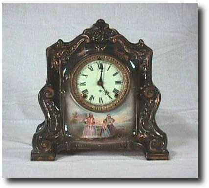 Royal Bonn "La Cannes" Mantel Clock, Circa 1900. — Antique Clocks Price Guide