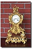 French Louis XV style Dore Bronze Mantel Clock, circa 1840