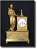 French Dore Bronze Figural Mantel Clock, Circa 1770