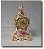 Royal Bonn Mantel Clock with Flowers, Circa 1900
