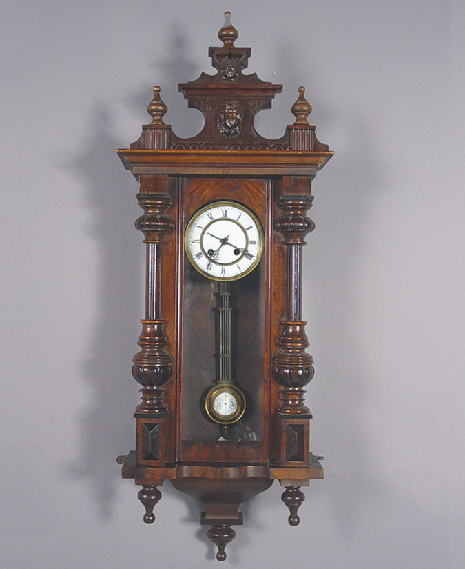 German Spring Vienna Regulator Wall Clock, — Antique Clocks Price Guide