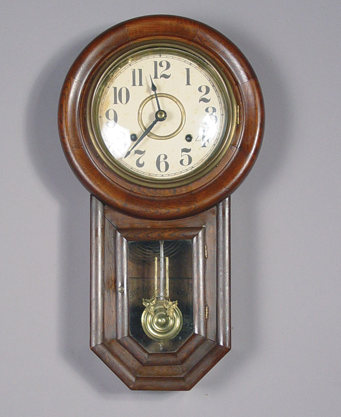 Japanese "Schoolhouse" Wall Clock, — Antique Clocks Price Guide