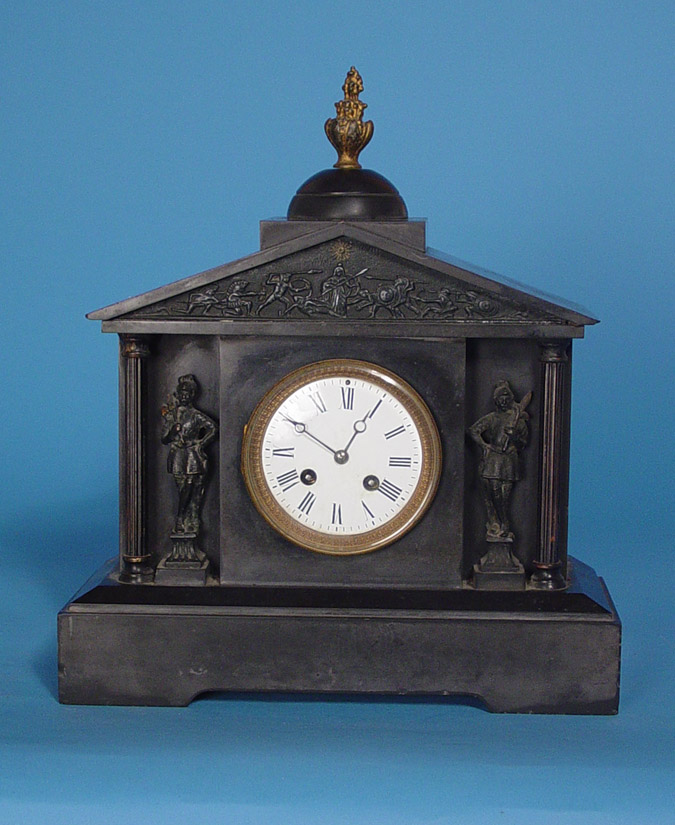 French A.D. Mougin Marble Statuary Clock, — Antique Clocks Price Guide