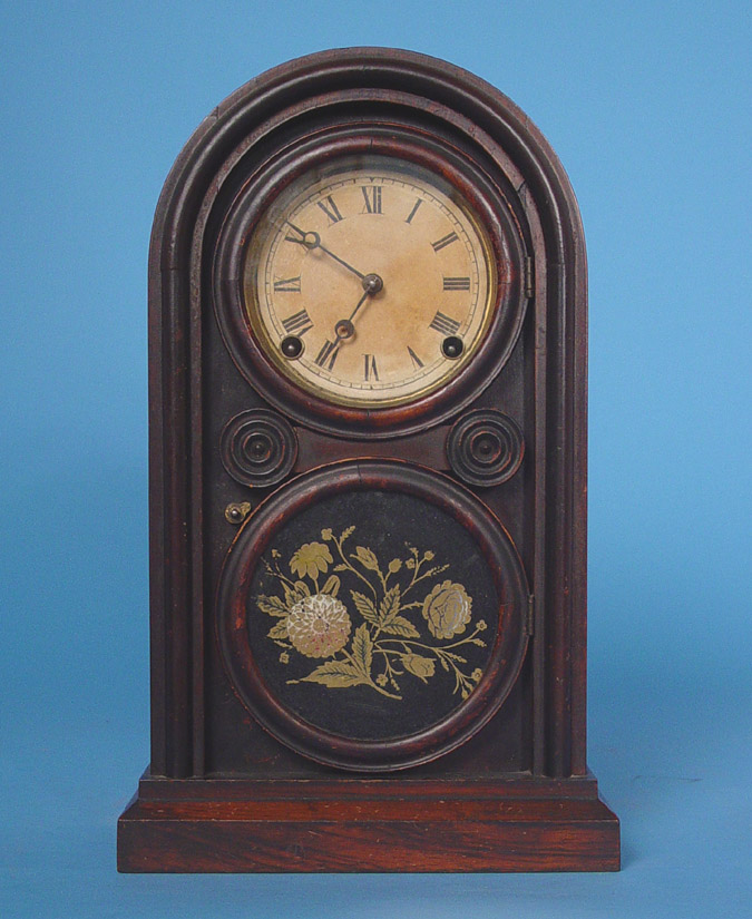 American E. Ingraham and Co. Rosewood "Ionic" Venetian Clock, — Antique Clocks Price Guide