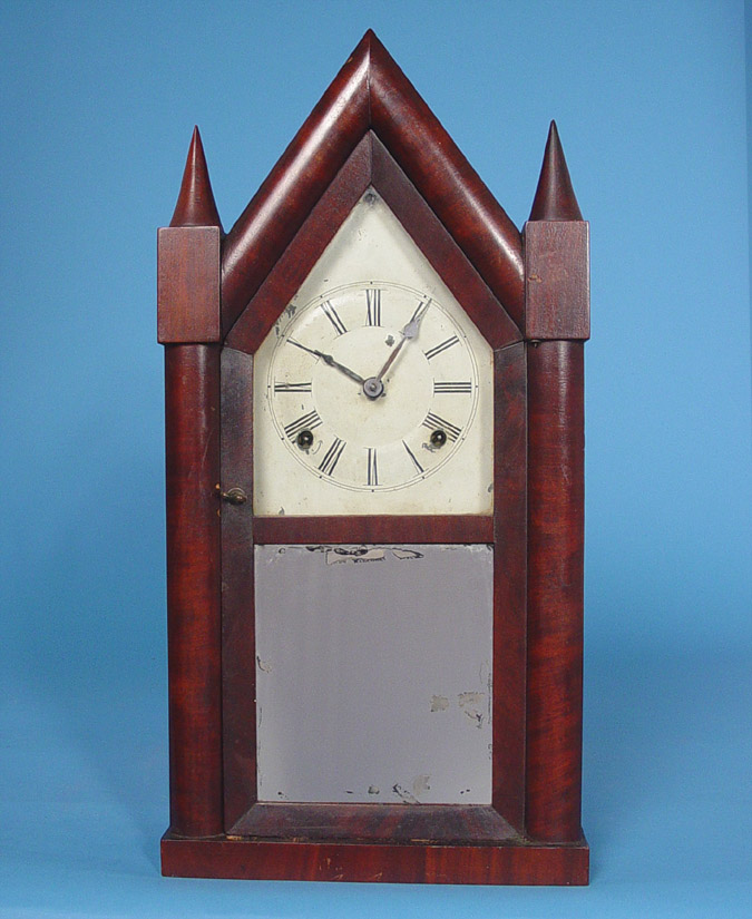American Chauney Boardman Mahogany Steeple Clock, — Antique Clocks Price Guide